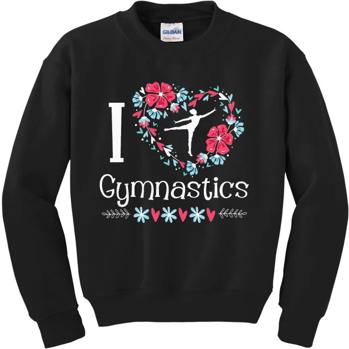 Cheerleading I Love Gymnastics Gymnast Acrobatic Kids Sweatshirt