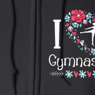 Cheerleading I Love Gymnastics Gymnast Acrobatic Full Zip Hoodie