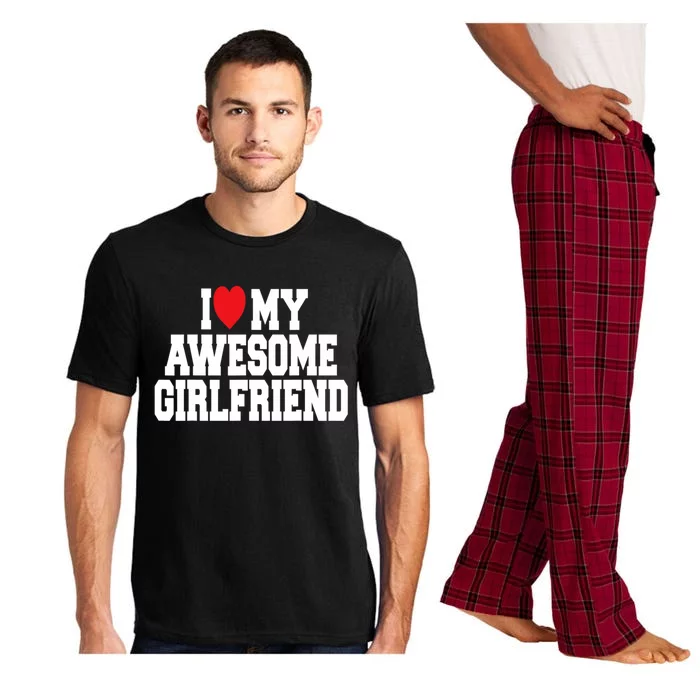 Cute I Love My Awesome Friend Couples Valentines Day Great Gift Pajama Set