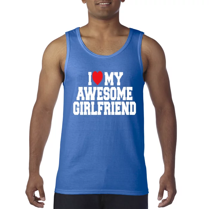 Cute I Love My Awesome Friend Couples Valentines Day Great Gift Tank Top