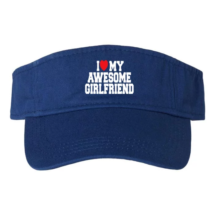 Cute I Love My Awesome Friend Couples Valentines Day Great Gift Valucap Bio-Washed Visor