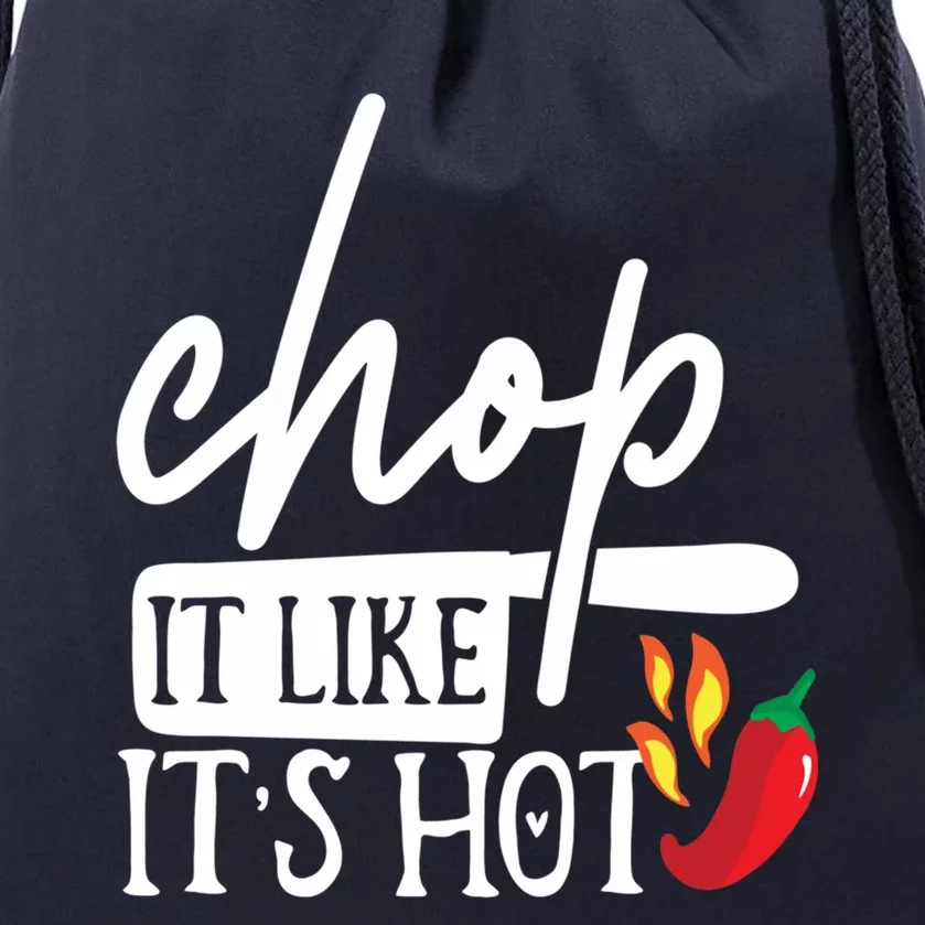 Chop It Like Its Hot Pepper Funny Chef Design Cute Gift Drawstring Bag