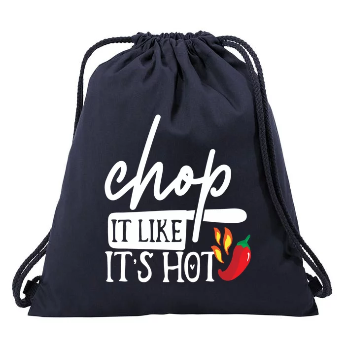 Chop It Like Its Hot Pepper Funny Chef Design Cute Gift Drawstring Bag