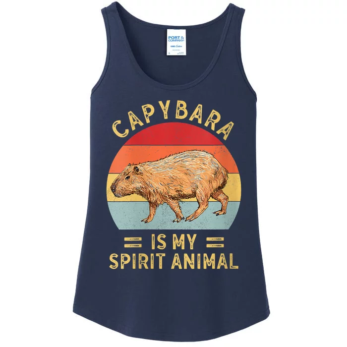 Capybara Is My Spirit Animal Ladies Essential Tank