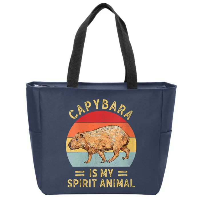 Capybara Is My Spirit Animal Zip Tote Bag