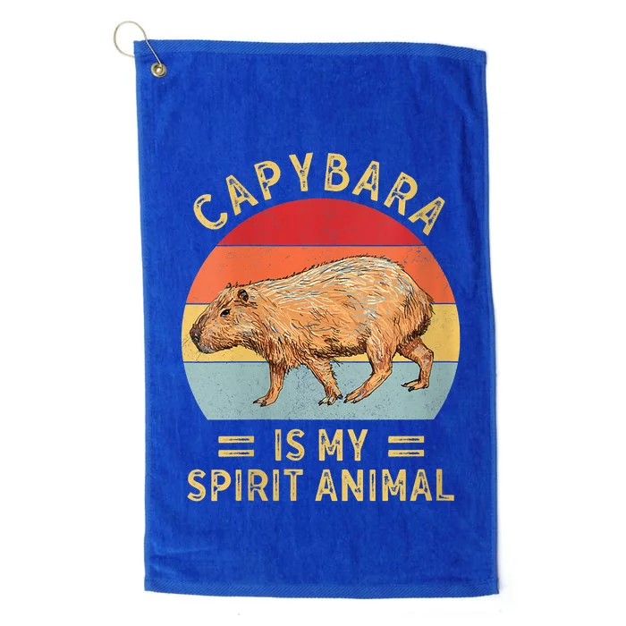 Capybara Is My Spirit Animal Platinum Collection Golf Towel