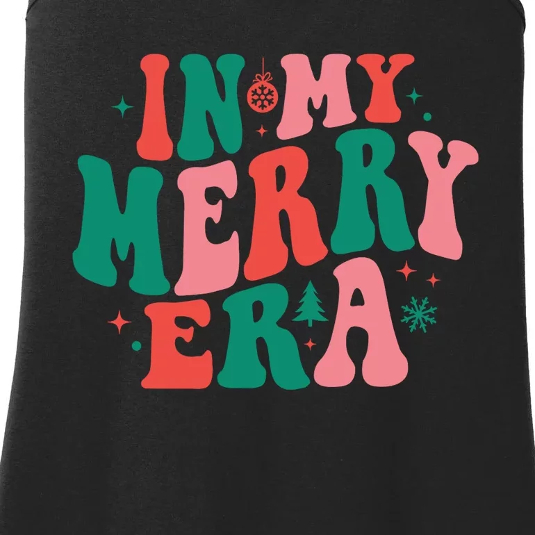 Christmas In My Merry Era Xmas Holiday Christmas Ladies Essential Tank