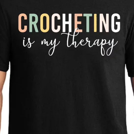 Crocheting Is My Therapy Pajama Set