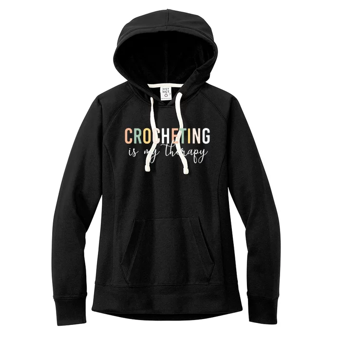 Crocheting Is My Therapy Women's Fleece Hoodie