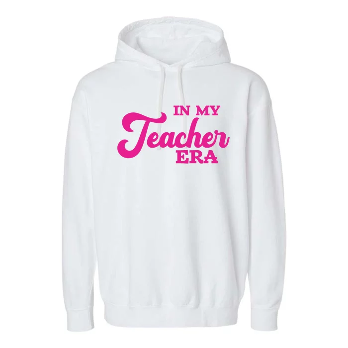 Cute In My Teacher Era School Garment-Dyed Fleece Hoodie