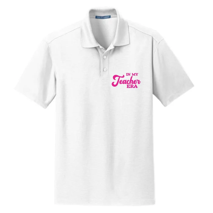 Cute In My Teacher Era School Dry Zone Grid Performance Polo