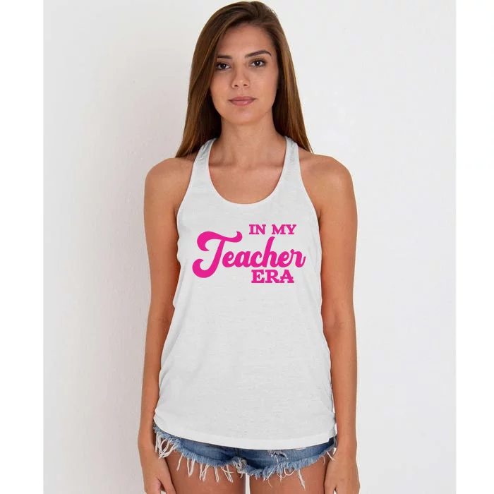 Cute In My Teacher Era School Women's Knotted Racerback Tank