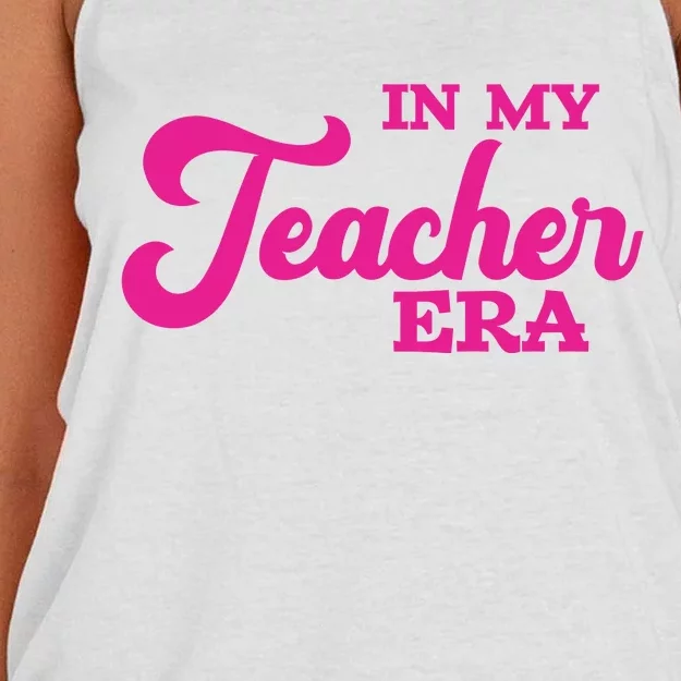 Cute In My Teacher Era School Women's Knotted Racerback Tank