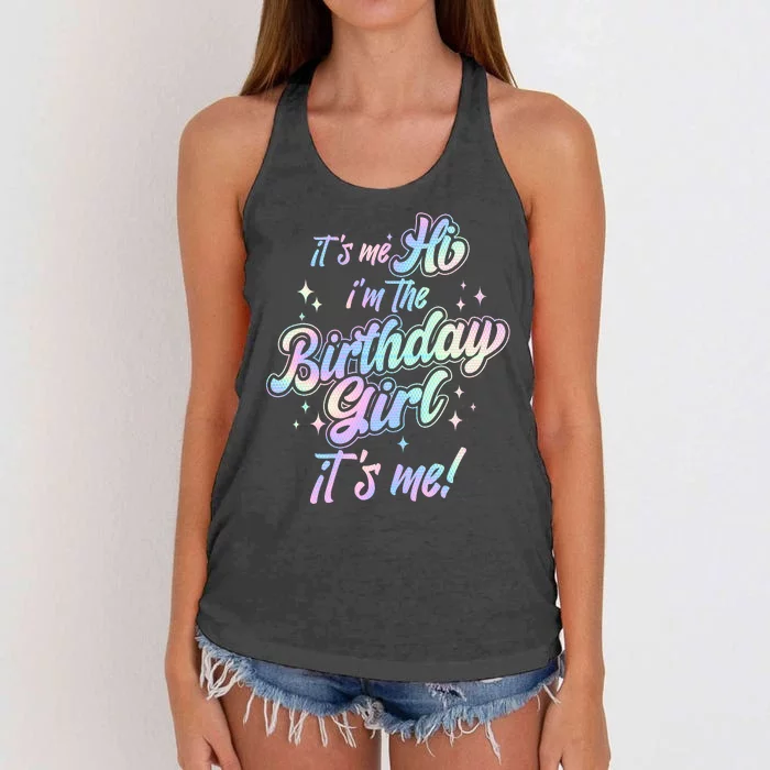 Cute Its Me Hi Im The Birthday Girl Its Me Women's Knotted Racerback Tank