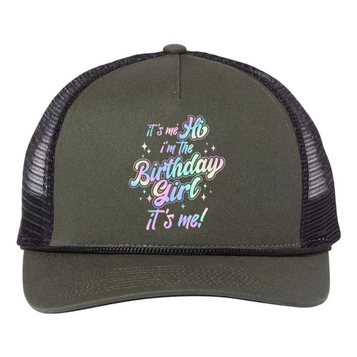 Cute Its Me Hi Im The Birthday Girl Its Me Retro Rope Trucker Hat Cap