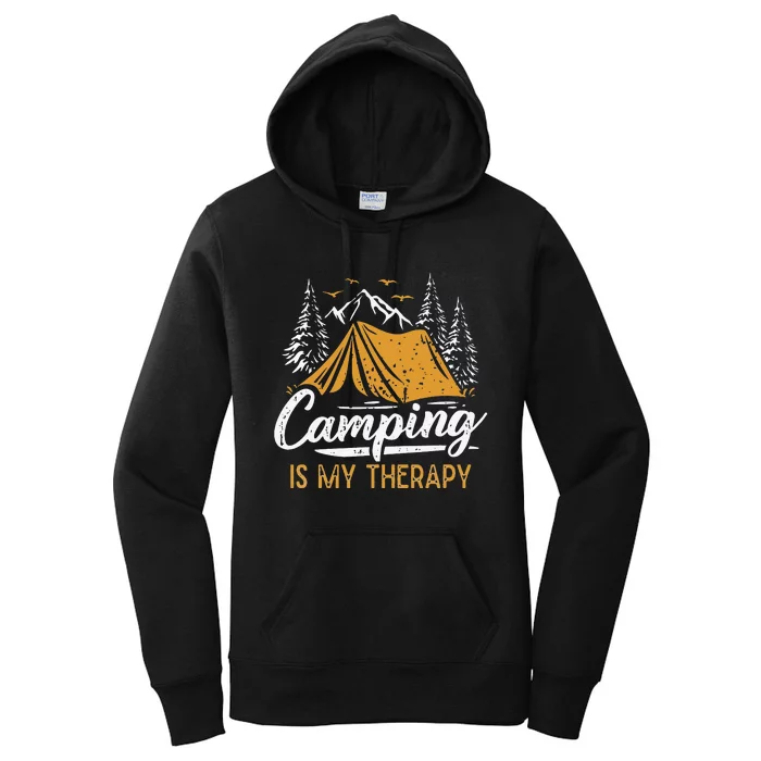 Camping Is My Therapy Women's Pullover Hoodie