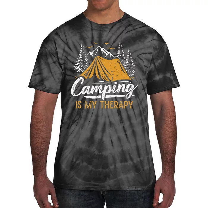 Camping Is My Therapy Tie-Dye T-Shirt