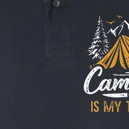 Camping Is My Therapy funny camping Softstyle Adult Sport Polo