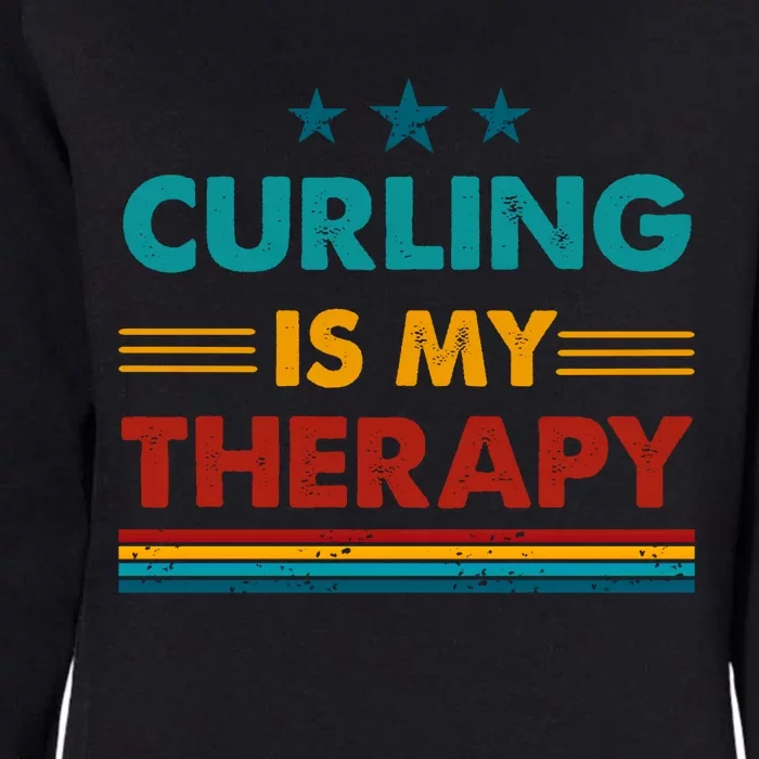 Curling Is My Therapy Funny Curling Gift Womens California Wash Sweatshirt