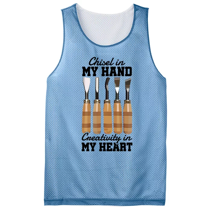 Chisel In My Hand Creativity In My Heart Tool Sculptor Gift Mesh Reversible Basketball Jersey Tank