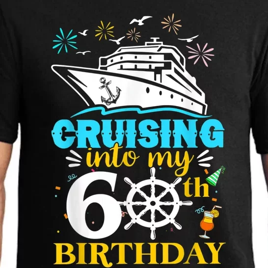 Cruising Into My 60th Birthday 60 Year Old Cruise Birthday Pajama Set