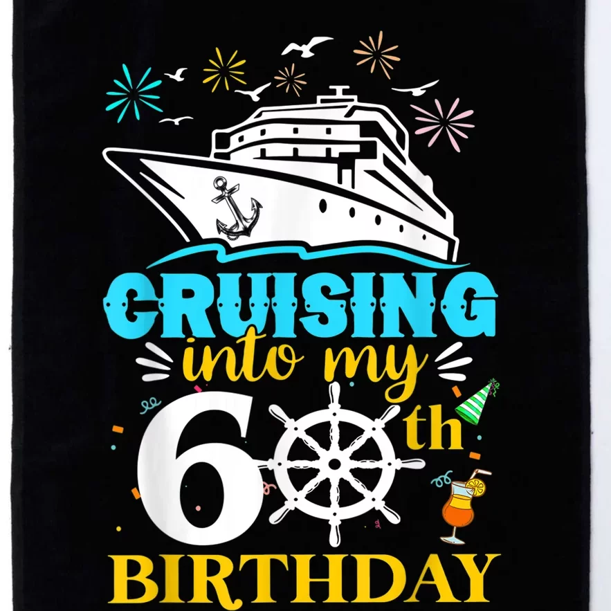 Cruising Into My 60th Birthday 60 Year Old Cruise Birthday Platinum Collection Golf Towel