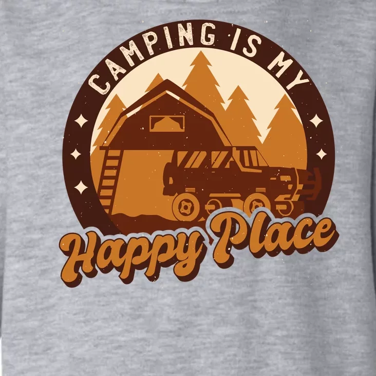 Camping Is My Happy Place Retro Toddler Hoodie