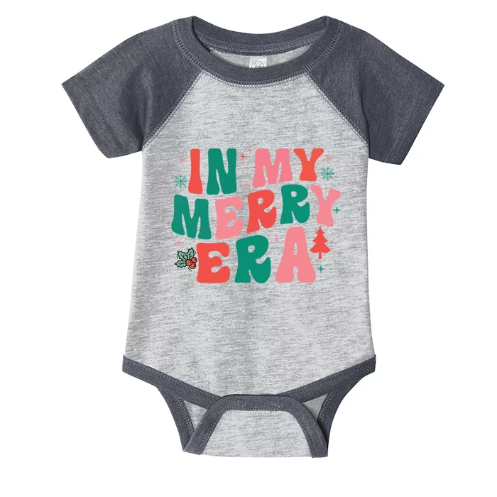 Christmas In My Merry Era Xmas Holiday Christmas Infant Baby Jersey Bodysuit