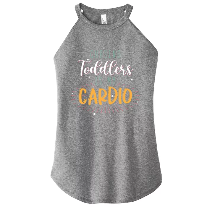 Chasing Is My Cardio Sitter Gift Women’s Perfect Tri Rocker Tank