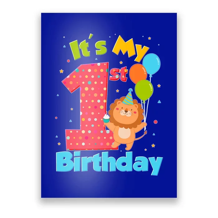 Cute It's My First 1st Birthday Poster