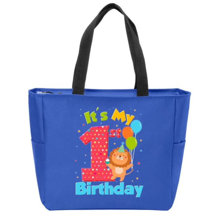 Cute It's My First 1st Birthday Zip Tote Bag