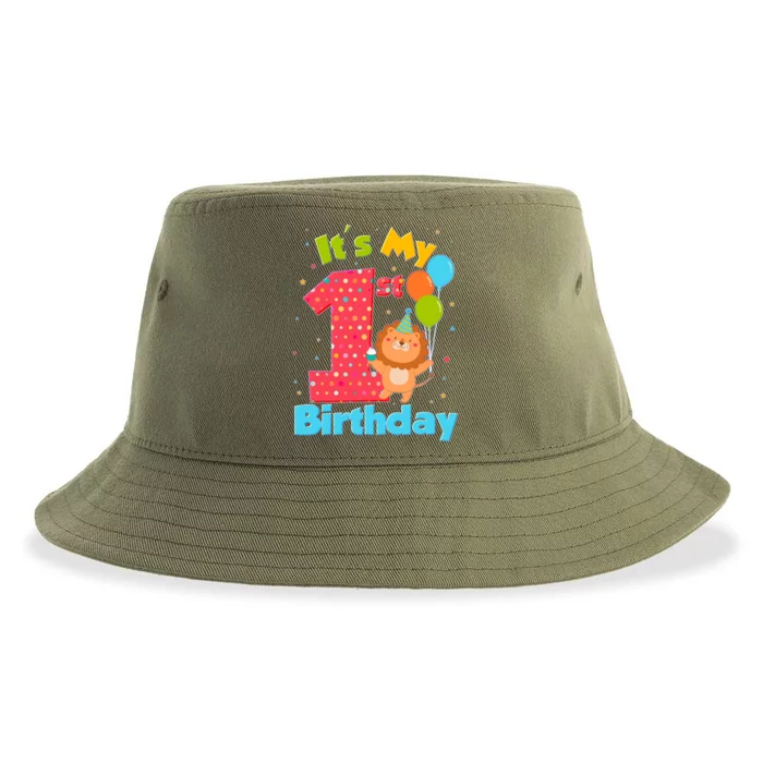 Cute It's My First 1st Birthday Sustainable Bucket Hat