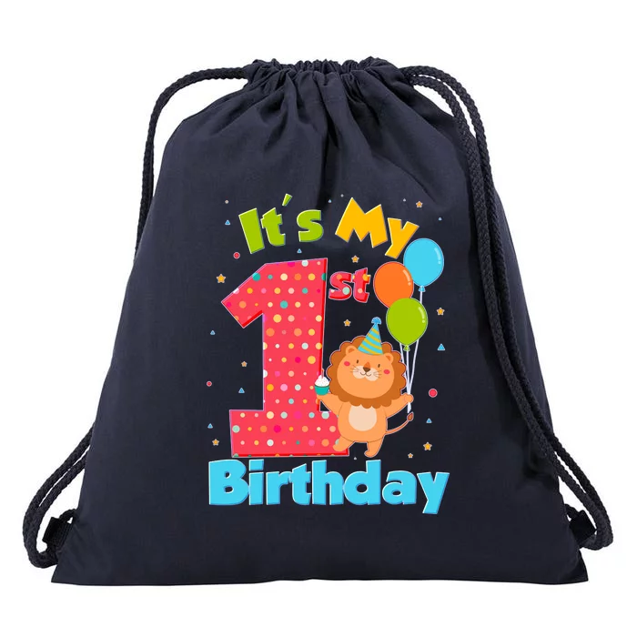 Cute It's My First 1st Birthday Drawstring Bag