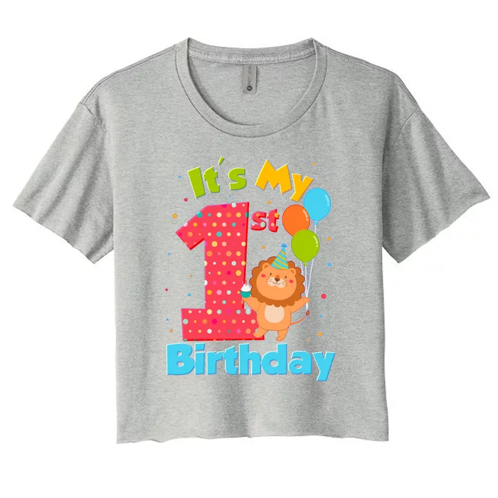 Cute It's My First 1st Birthday Women's Crop Top Tee