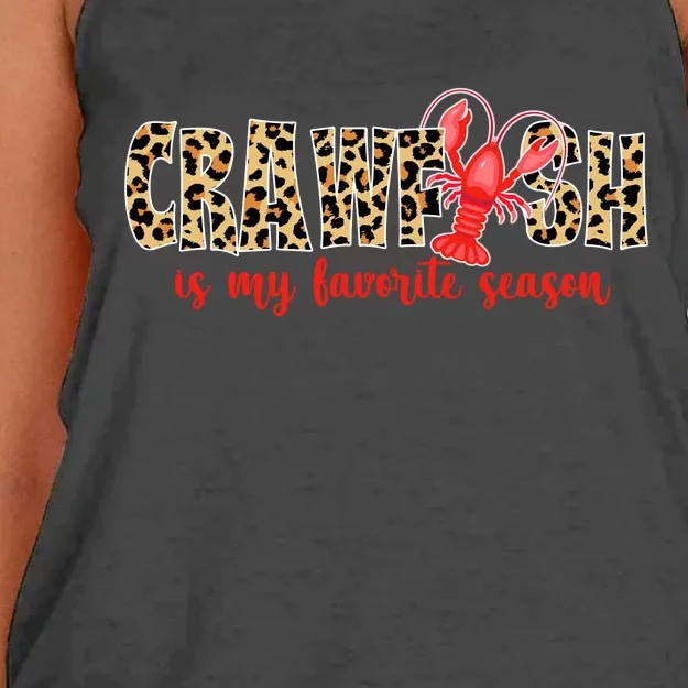 Crawfish Is My Favorite Season Women's Knotted Racerback Tank