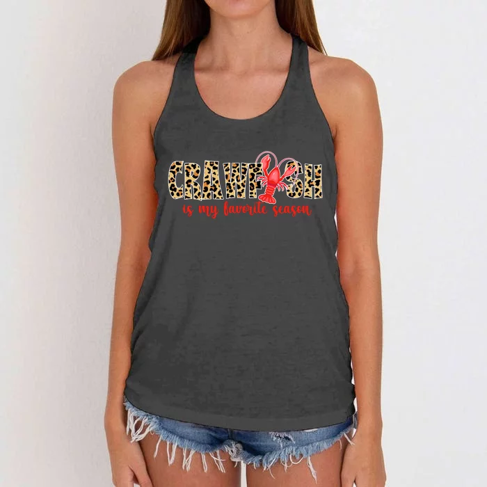 Crawfish Is My Favorite Season Women's Knotted Racerback Tank