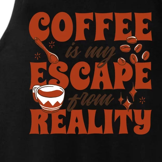 Coffee Is My Escape From Reality Caffeine Lover Ladies Tri-Blend Wicking Tank