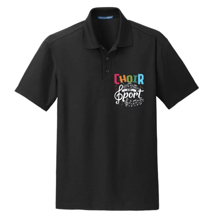 Choir Is My Sport Funny Choir Singer Singing Lover Dry Zone Grid Performance Polo