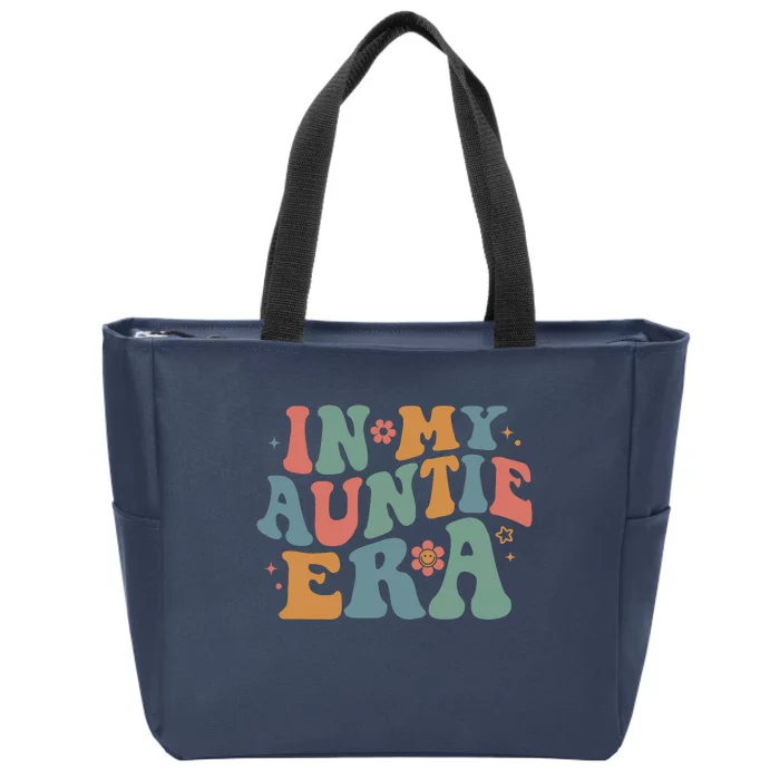 Cute In My Auntie Era Fun Aunt Zip Tote Bag