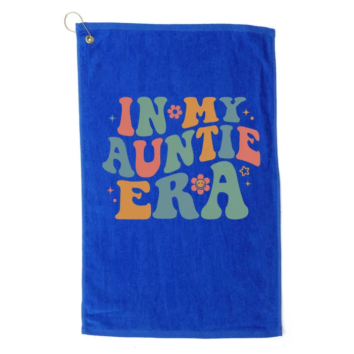 Cute In My Auntie Era Fun Aunt Platinum Collection Golf Towel