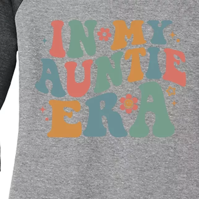 Cute In My Auntie Era Fun Aunt Women's Tri-Blend 3/4-Sleeve Raglan Shirt