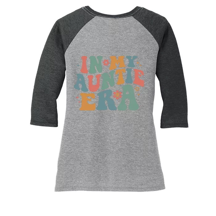 Cute In My Auntie Era Fun Aunt Women's Tri-Blend 3/4-Sleeve Raglan Shirt