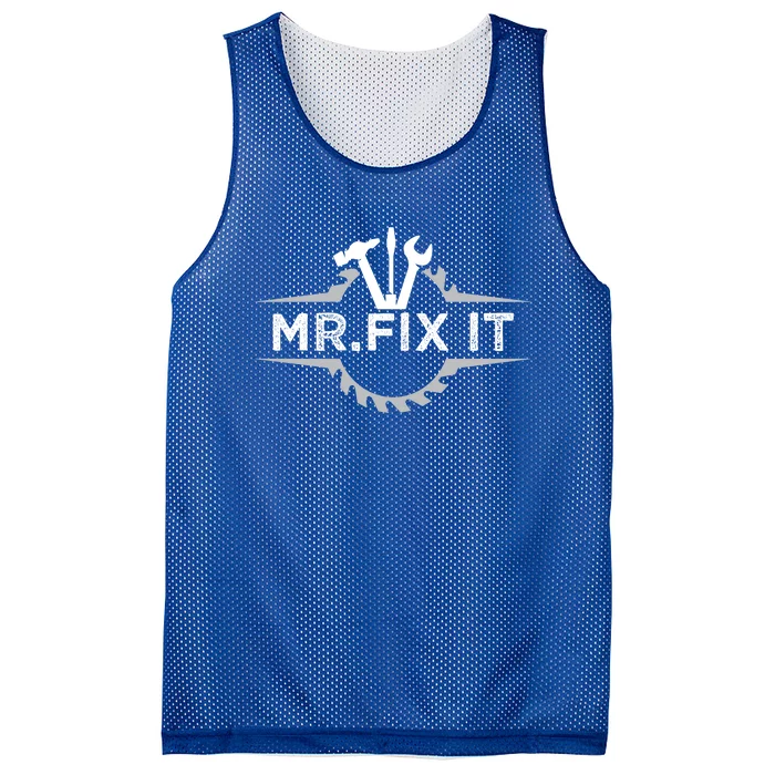 Craft I Mr Fix It I Mechanic Worker Handy Cute Gift Mesh Reversible Basketball Jersey Tank