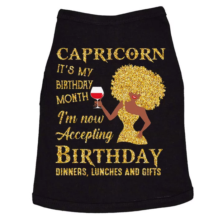 Capricorn It’s My Birthday Month I’m Now Accepting Birthday Doggie Tank