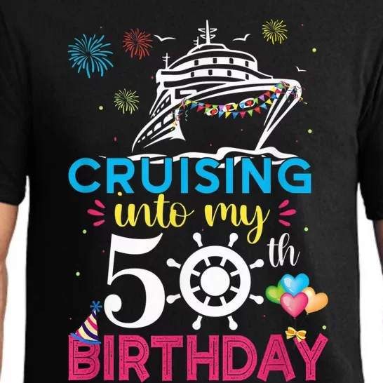 Cruising Into My 50th Birthday Cruise Party Cruise Crew Pajama Set