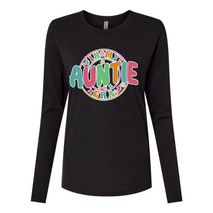 Colorful In My Auntie Era Fun Aunt Womens Cotton Relaxed Long Sleeve T-Shirt