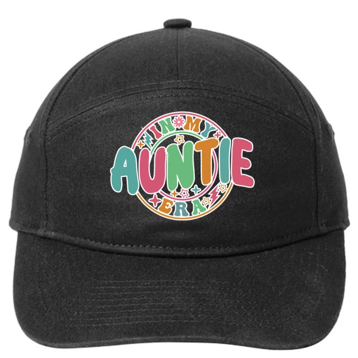 Colorful In My Auntie Era Fun Aunt 7-Panel Snapback Hat