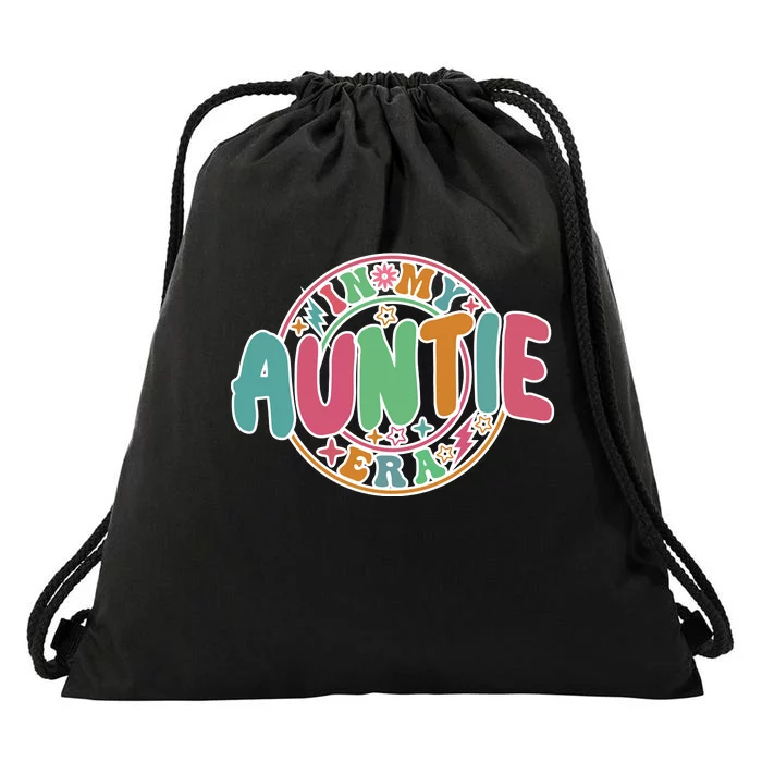 Colorful In My Auntie Era Fun Aunt Drawstring Bag