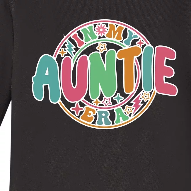 Colorful In My Auntie Era Fun Aunt Baby Long Sleeve Bodysuit