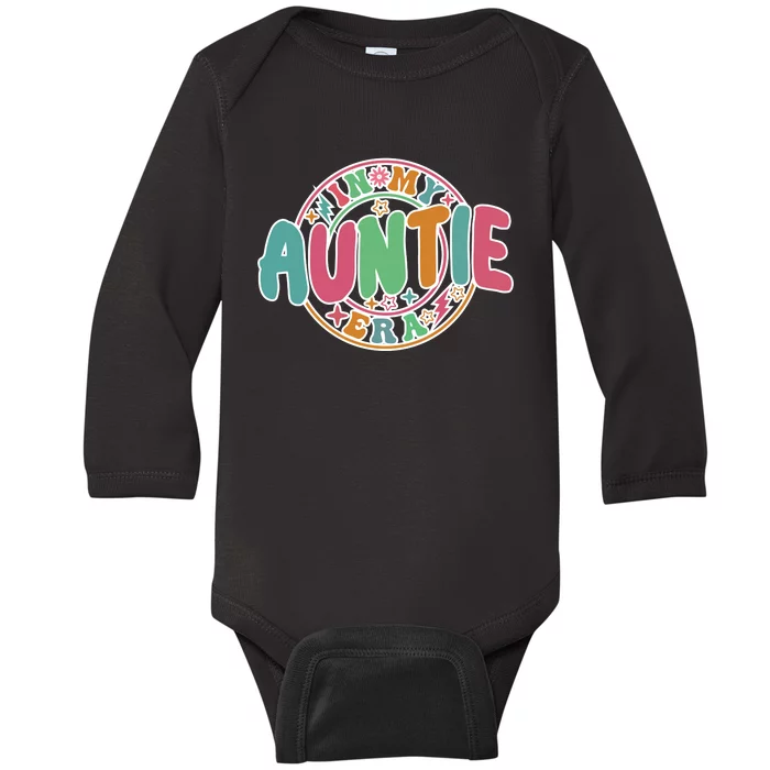 Colorful In My Auntie Era Fun Aunt Baby Long Sleeve Bodysuit